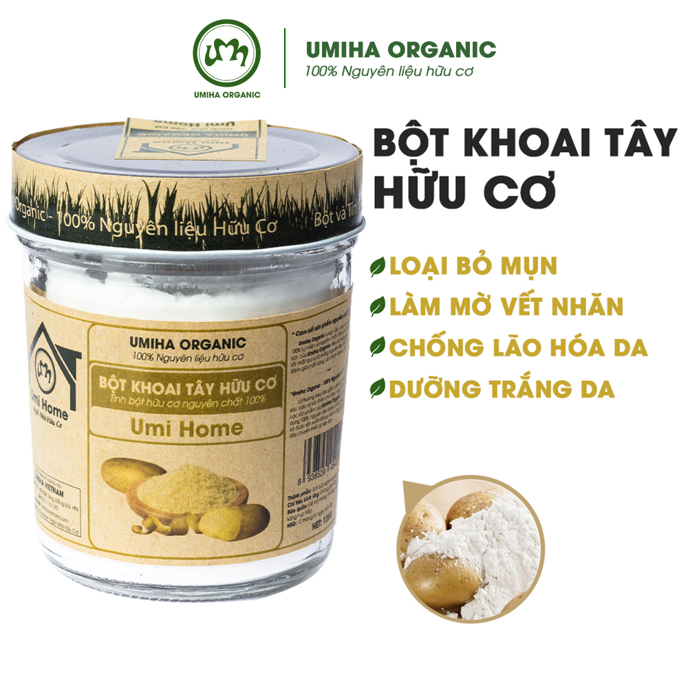 Bột Khoai Tây nguyên chất UMIHOME (135g) đắp mặt nạ dưỡng trắng da và tẩy da chết hiệu quả