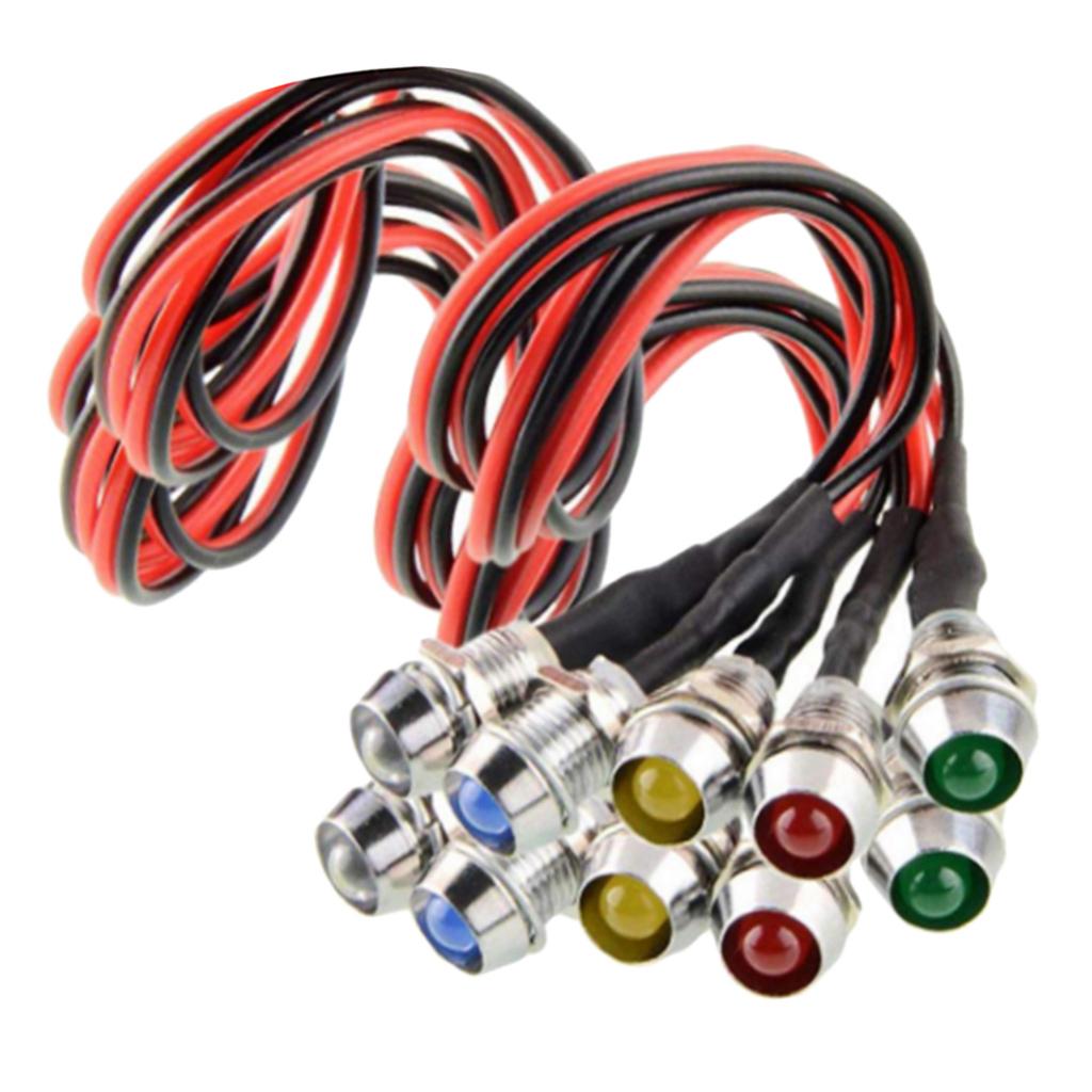 20x LED Indicator Light Bulb 5 Colors Dash Directional Car Motorcycle Boat