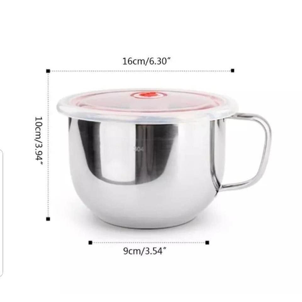 CA CHÁO,C A MÌ INOX CÓ NẮP ĐẬY, CÓ TAY CẦM TIỆN DỤNG