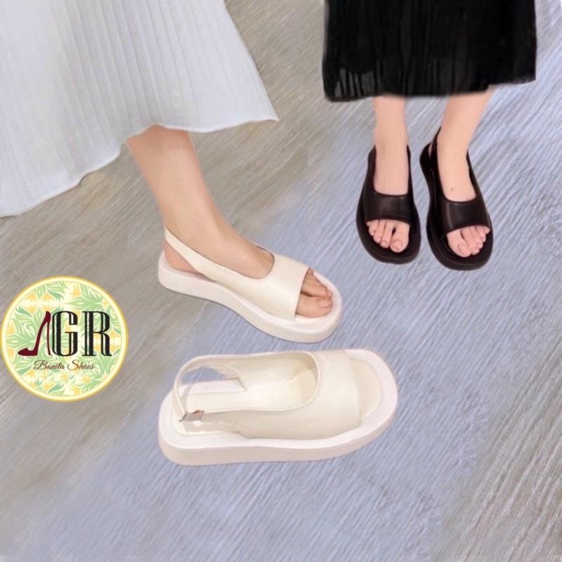 Sandal xuồng bản ngang da mềm cao 2,5 cm