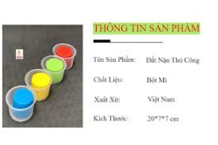 Combo 4 Màu Đất Nặn Vijago Làm Từ Bột Mỳ Không Khô Không Dính Cho Bé Thỏa Sức Sáng Tạo