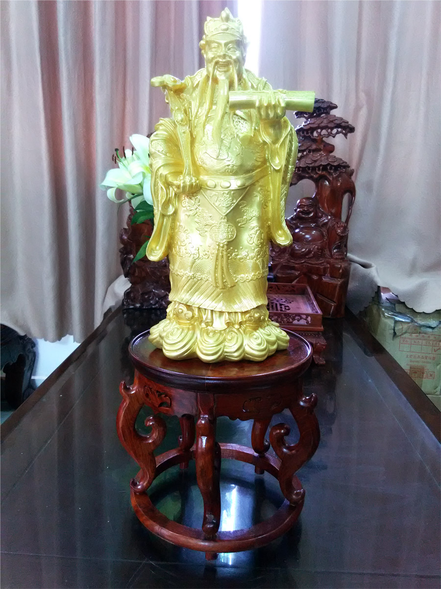 Đôn kệ tròn kiểu cổ Gỗ Hương Ta Đỏ 22 cm - KTG22