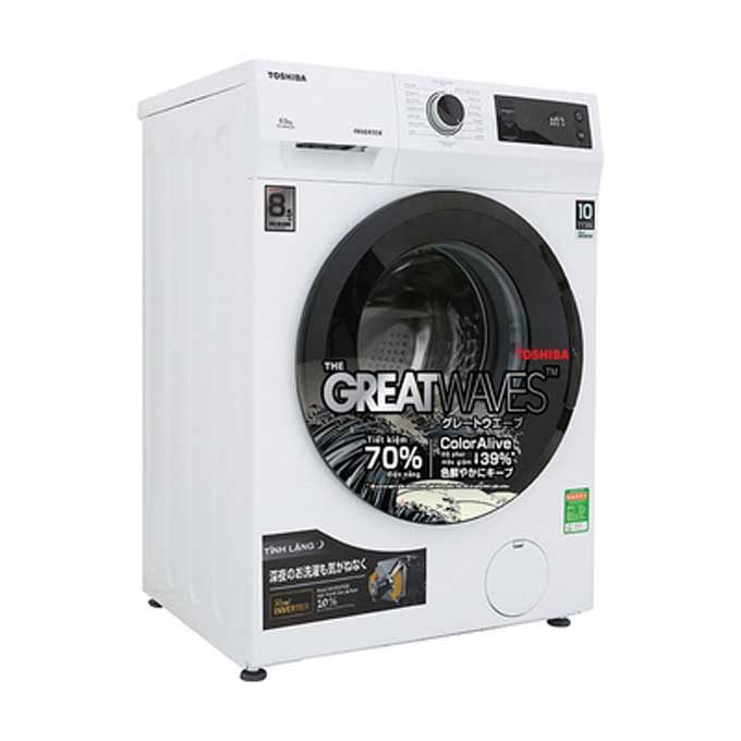 Máy giặt Toshiba Inverter 8.5 kg TW-BK95S2V lồng ngang-Hàng chính hãng-Giao tại HN và 1 số tỉnh toàn quốc
