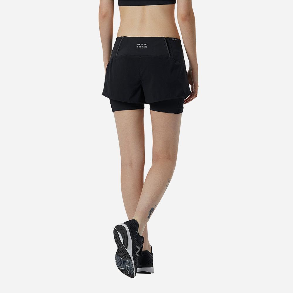 Quần ngắn thể thao nữ New Balance Impact Run 2In1 Short - WS21270_BK