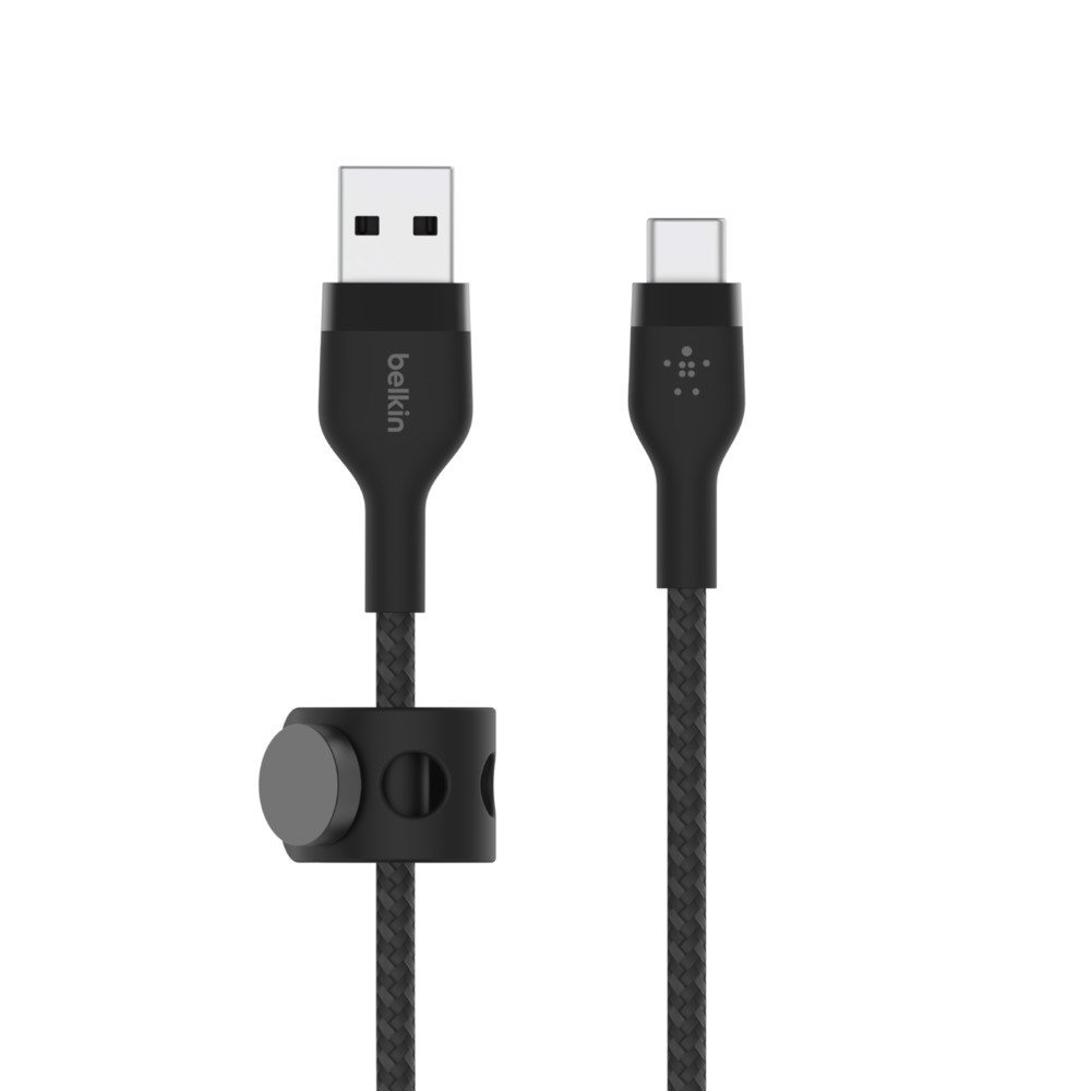 Cáp sạc USB Type C BOOST↑CHARGE PRO Flex Belkin vỏ silicon bọc dù 60W - Hàng chính hãng - CAB010bt