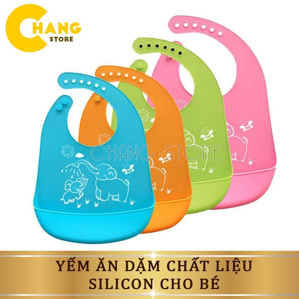 Yếm Ăn Dặm Chất Liệu Silicon Cho Bé Chất Liệu Silicon Cao Cấp