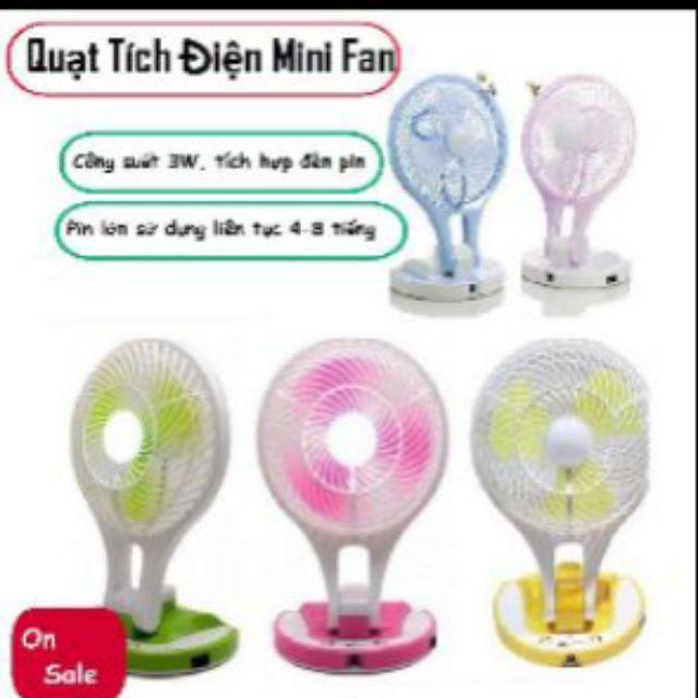 Quạt tích điện có led sáng và quạt siêu siêu mát giá hạt rẻ