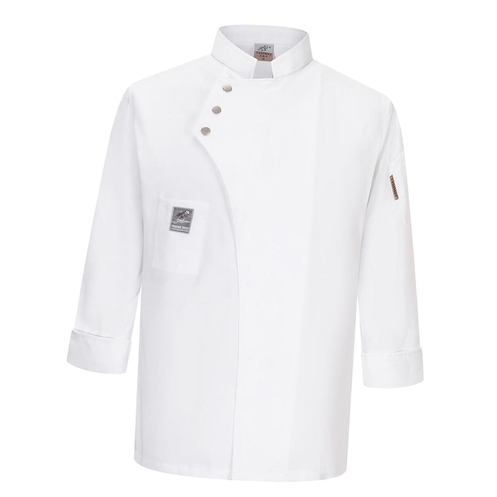 Unisex Chef Jackets Coat Long Sleeves Shirt Kitchen Uniform Workwear