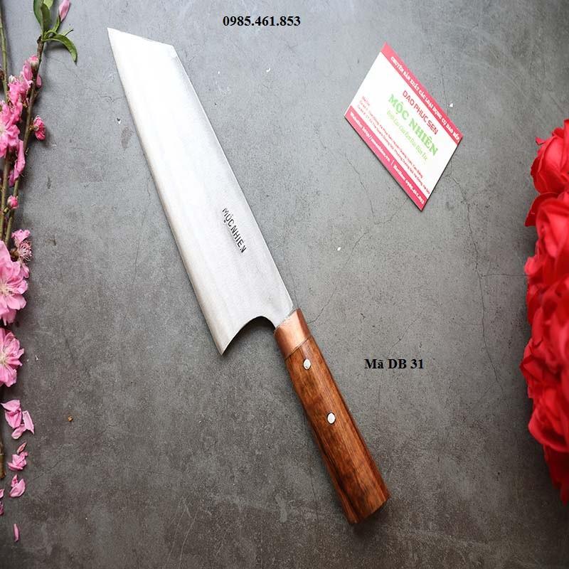 Dao deba sắc bén THÁI - LỌC - CHẶT kiểu dáng Nhật rèn từ xưởng dao Mộc Nhiên Phúc Sen mã DB31
