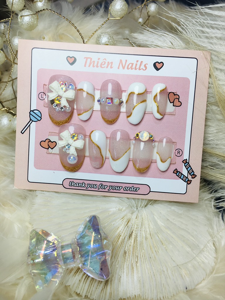 NAILBOX _MẪU NAIL THIẾT KẾ TẶNG KÈM KEO DŨA [ NAIL 514 ] có nhận làm theo yêu cầu