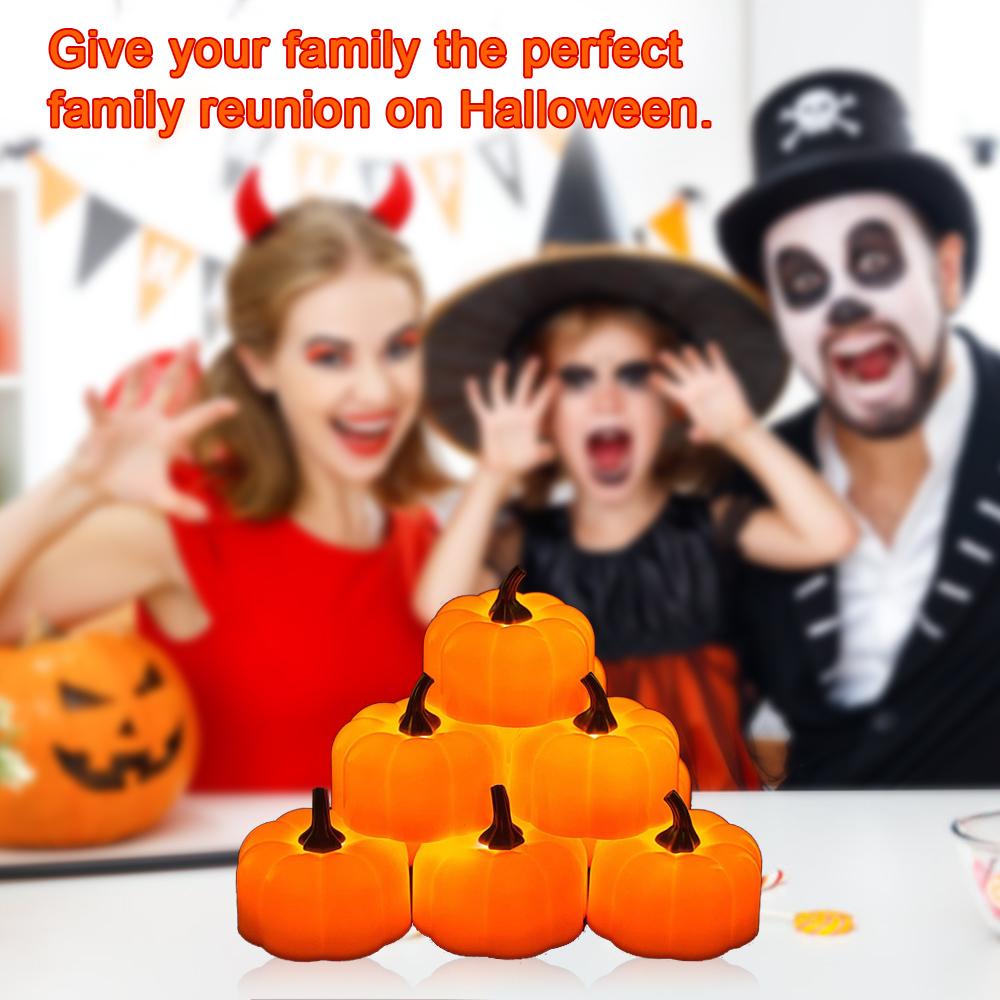 Set 12 Cái Đèn Led Nhấp Nháy Dạng Bí Ngô Yk5013