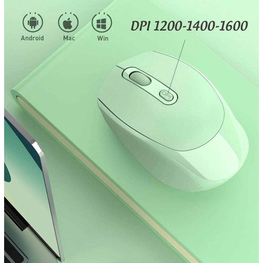 Chuột Không Dây Bluetooth PIX-LINK P100B Chống Ồn, DPI 1600, Chế Độ Kép Wireless Usb 2.4Ghz, Bluetooth Dùng Cho Macbook, Laptop, PC - Hàng chính Hãng