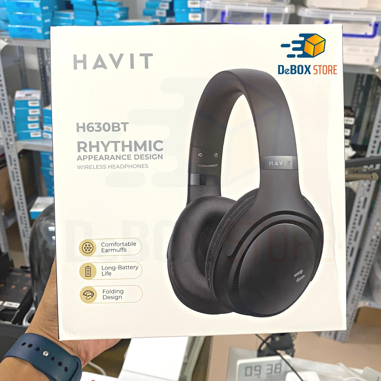 Tai Nghe Bluetooth Không Dây Headphone HAVIT H630BT, Driver 40mm, BT 5.3, Gập Tiện Lợi, Nghe Đến 36H - Hàng Chính Hãng