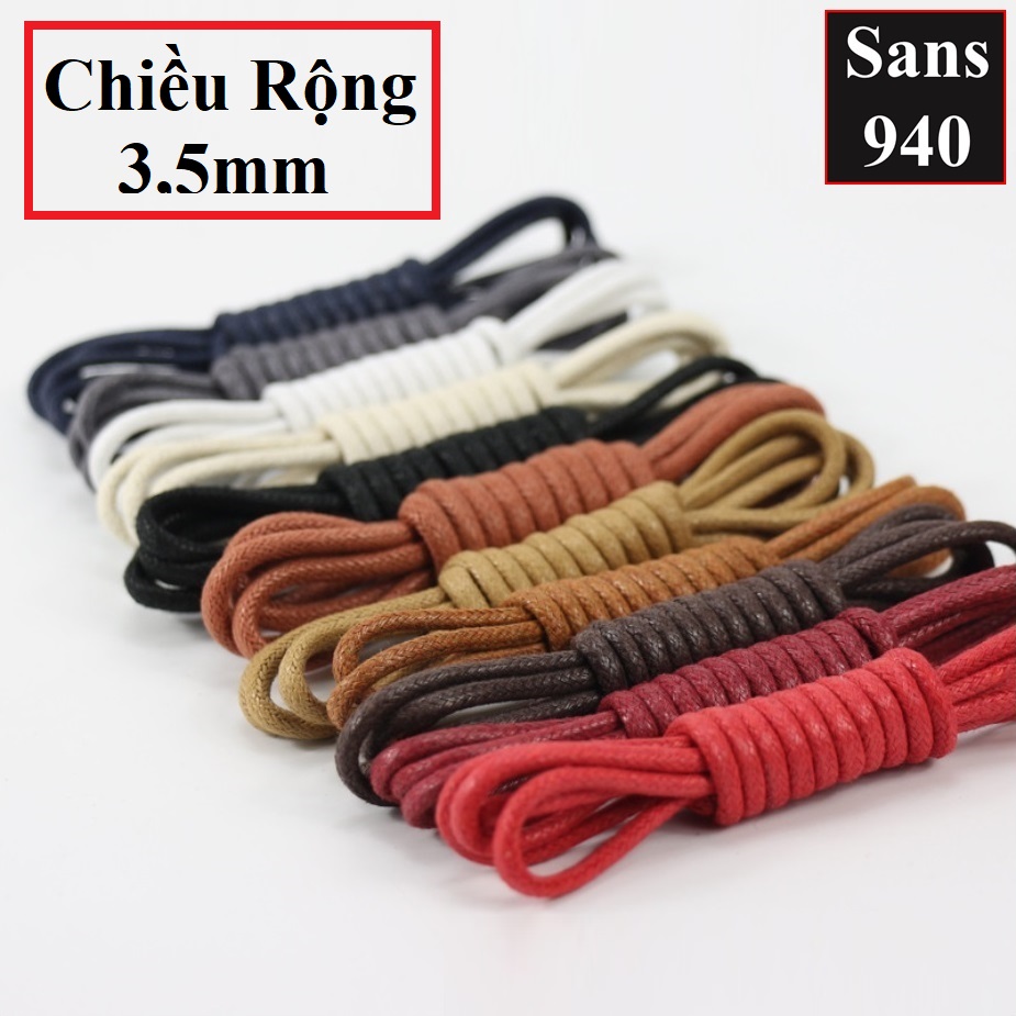 Dây giày sneaker thể thao tròn trơn chất dù ngắn 60cm 70cm dài 1m 1m6 1m8 Sans940