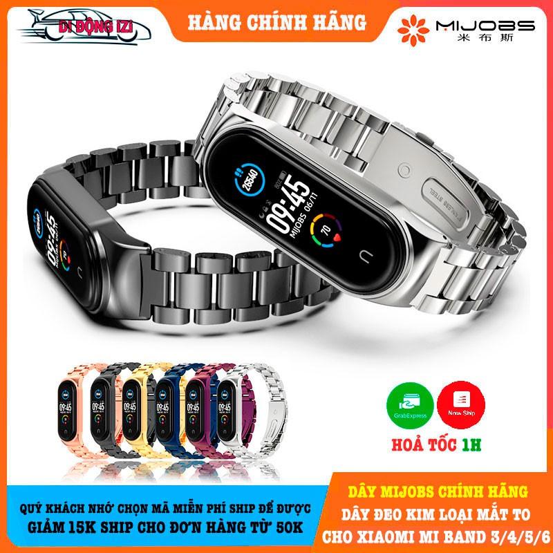Dây Đeo Kim Loại Mắt To Cho Mi Band 6/5/4/3