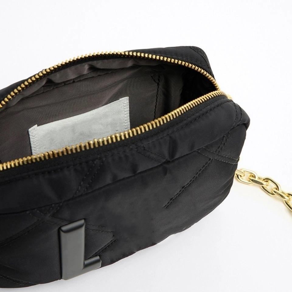 Nắp Bật Nhỏ Nylon Túi Messenger Cho Nữ Túi Đeo Chéo Unisex Dây Xích Nắp Túi Vải Đeo Vai Túi Xách Nữ Chữ Ví