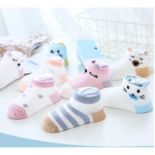 Set 5 đôi tất cổ ngắn điều hòa cho bé kids shock