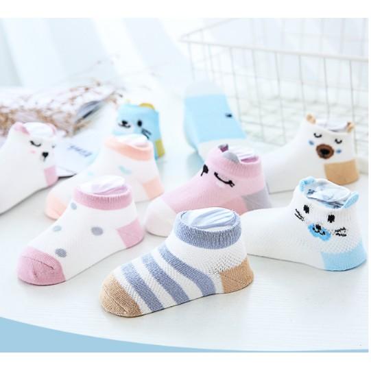 set 5 đôi tất cổ ngắn điều hòa cho bé kids shock