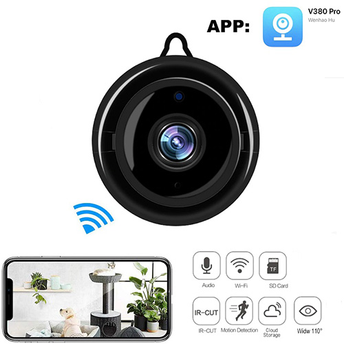 Camera ip wifi mini V380 Pro Treo tường - Đàm thoại 2 chiều