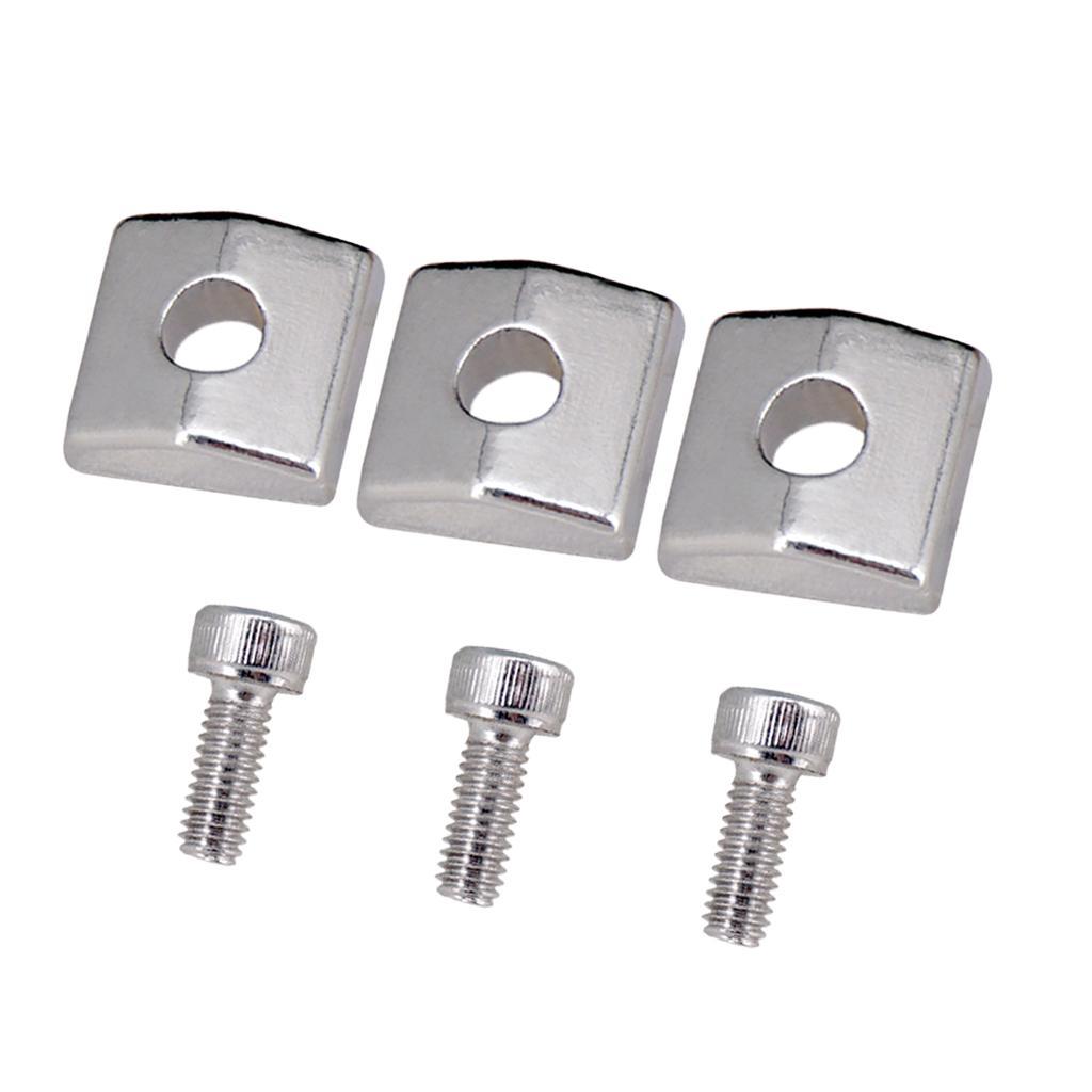 6 Pcs Guitar Locking Nut Clamp&Screws for Tremolo Bridge Parts