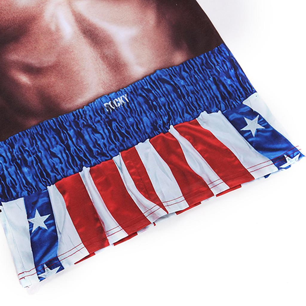 Funny American Style T-Shirt Men Summer 3D Print Crew Neck Short Sleeve Muscle Man Tee M-3XL