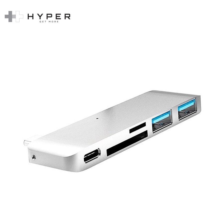 Cổng chuyển đổi HyperDrive 5-in-1 USB-C Hub dành cho MacBook, PC &amp; Devices Cổng USB C hỗ trợ Power deliver - hàng chính hãng