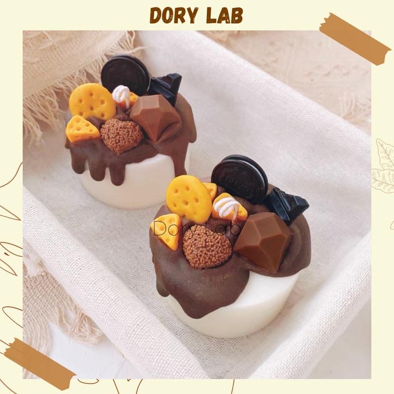 Nến Thơm Tạo Hình Bánh Kem Phủ Sô-cô-la Hàn Quốc, Quà Tặng Độc Đáo - Dory Lab