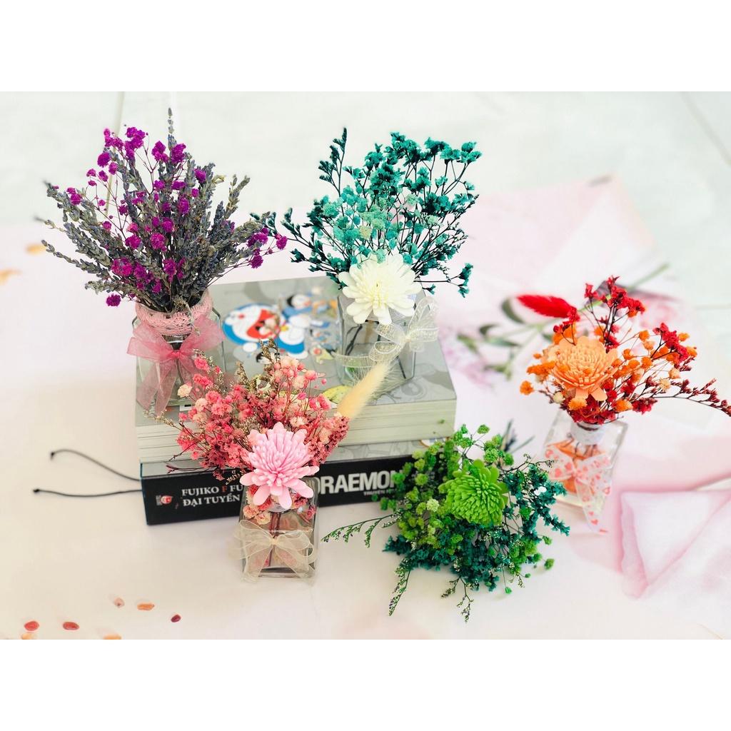 Lọ hoa thủy tinh khô - Hoa trang trí nhà cửa, phòng làm việc - Decor chụp ảnh.
