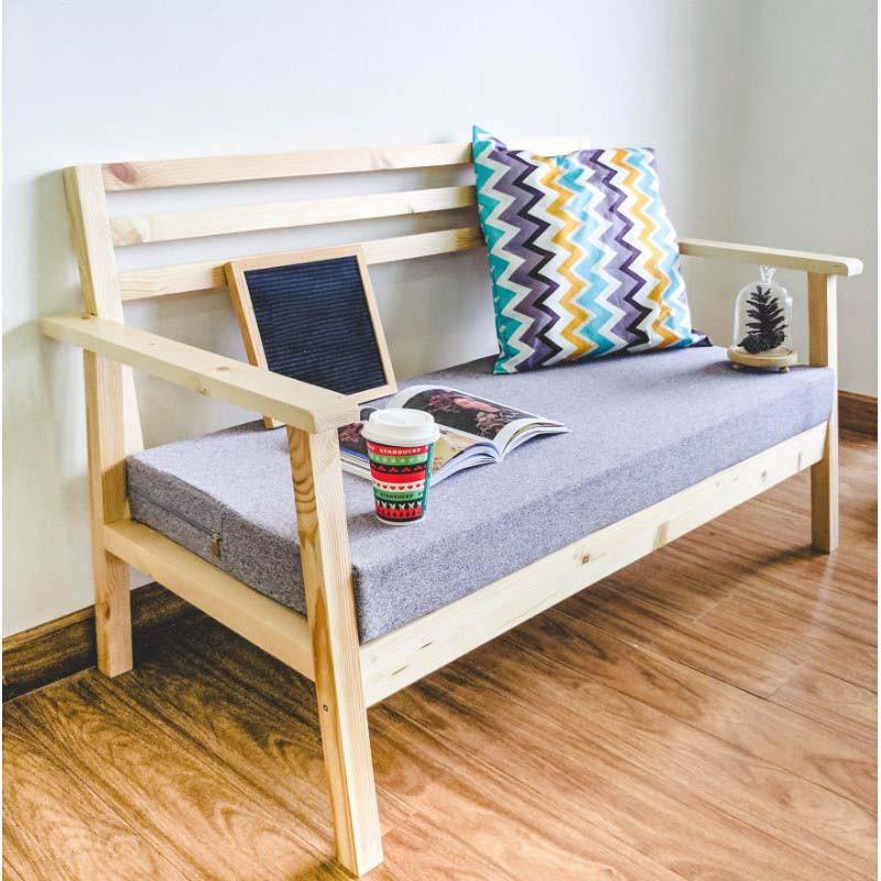 Ghế Sofa Phòng Khách/Ghế Sofa Gỗ Tiếp Khách +++Gỗ Thông Nhập Khẩu Cao Cấp+Nhẹ Dễ Lắp