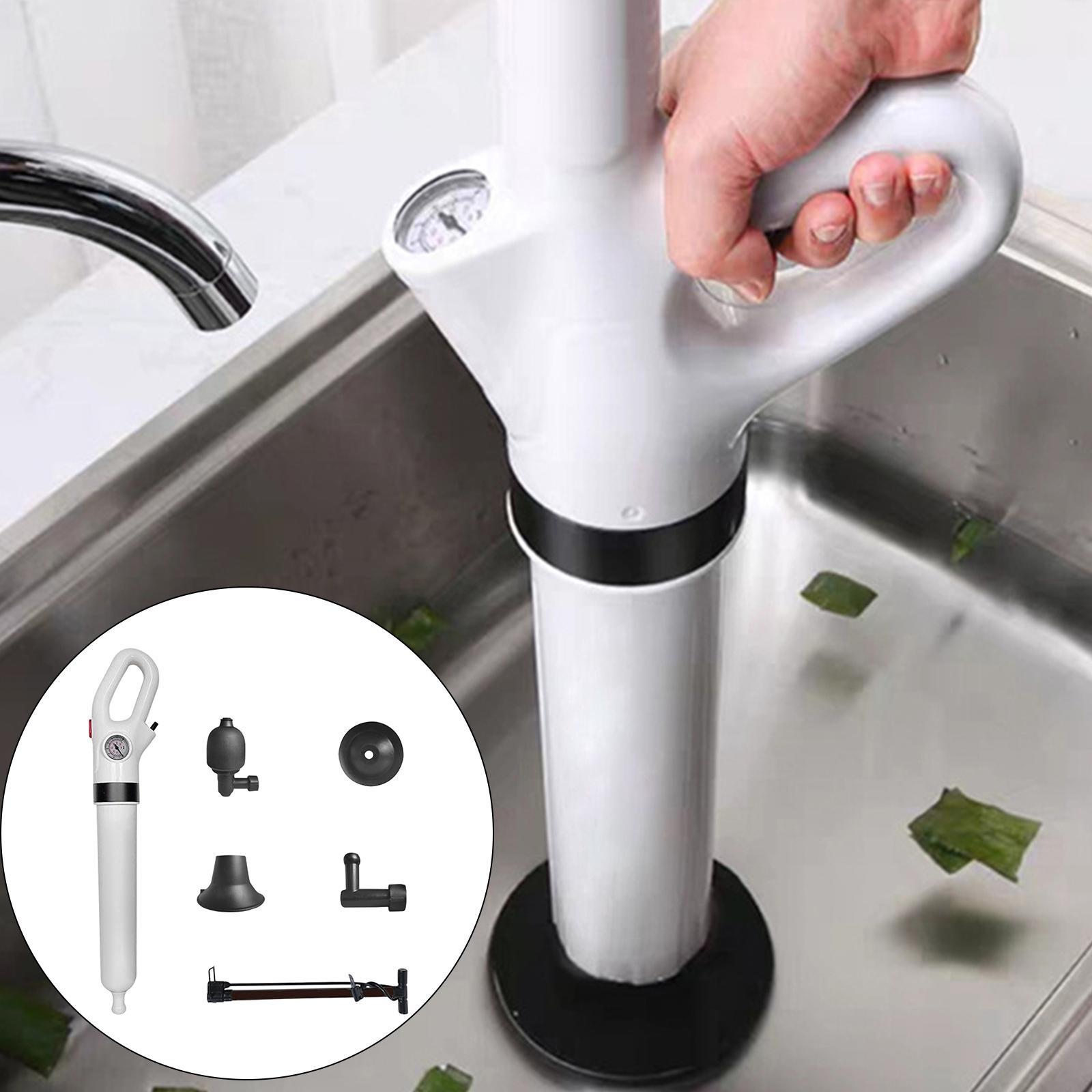 Toilet Air Pressure Inflator Plunger Pump Kits Tool with Detachable
