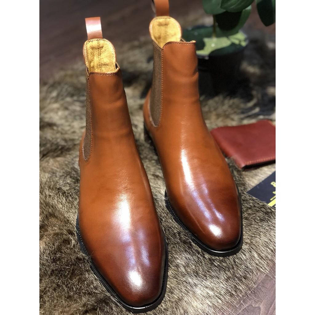 Giày Tây Alexander Chelsea boots Nâu