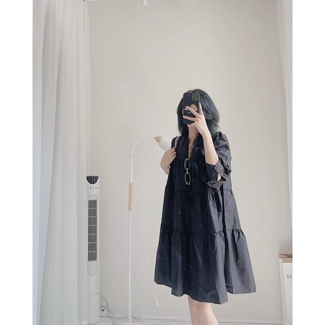 Váy bbd dài tay siêu hàn quốc by samhyewear