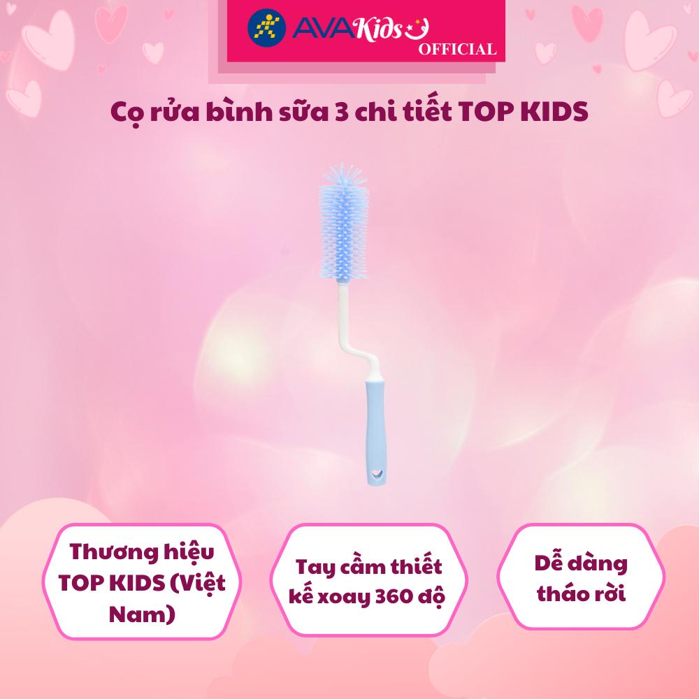 Cọ rửa bình sữa 3 chi tiết TOP KIDS