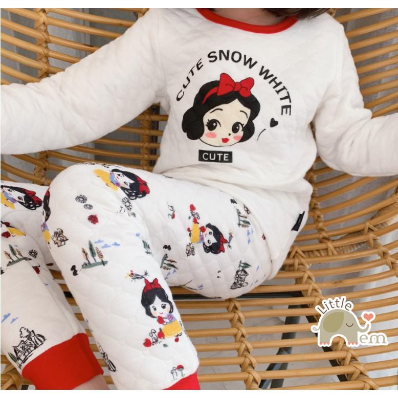 Bộ đồ bé trai/ bé gái Cotton xuất Nhật chần bông