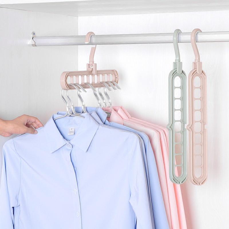 Móc treo quần áo 9 lỗ - Mắc áo thông minh tiết kiệm diện tích