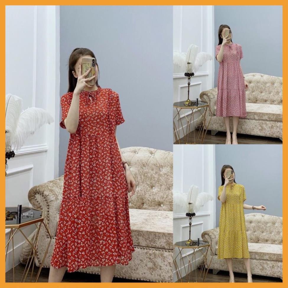 Váy bầu công sở hoa nhí 3 màu siêu xinh (hình thật+hàng loại 1) (shop Tatoco