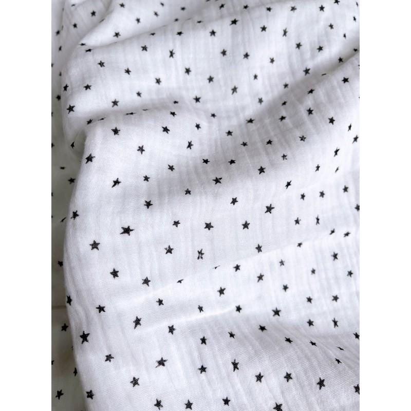 Vải xô muslin hoa vintage may quần áo,khăn mặt,khăn tắm