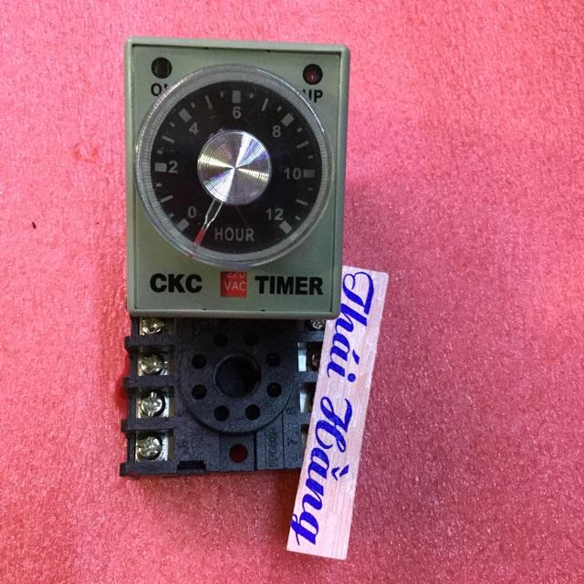 Relay thời gian CKC AH3-3 -12 H cả đế (1 bộ )