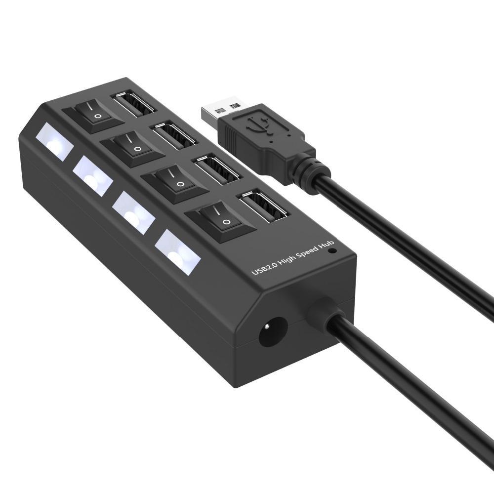 Hub Chia 4/7 Cổng Usb 2.0 Kèm Công Tắc On/Off To480 Mbps Cho Laptop táo Pc Laptop