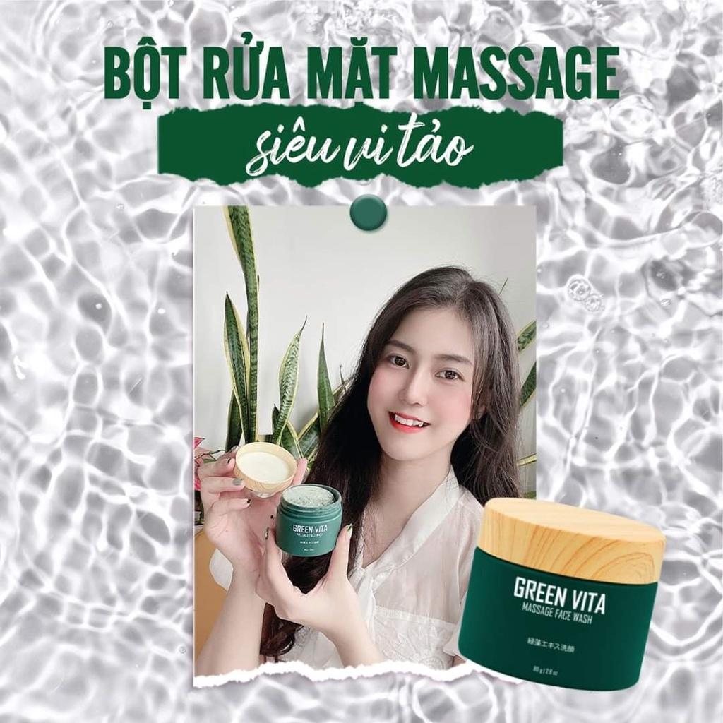 Bột Rửa Mặt Massage Green Vita KIS22 - Hàng Chính Hãng KIS22