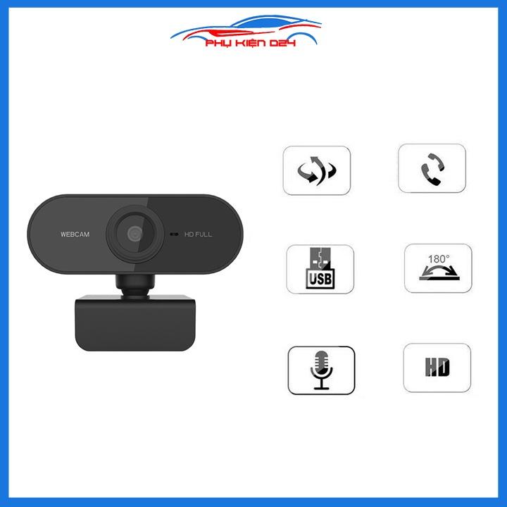 Webcam máy tính dùng cho học online gọi video Q16 Full HD 1080P có Mic-USB chân kẹp màn hình