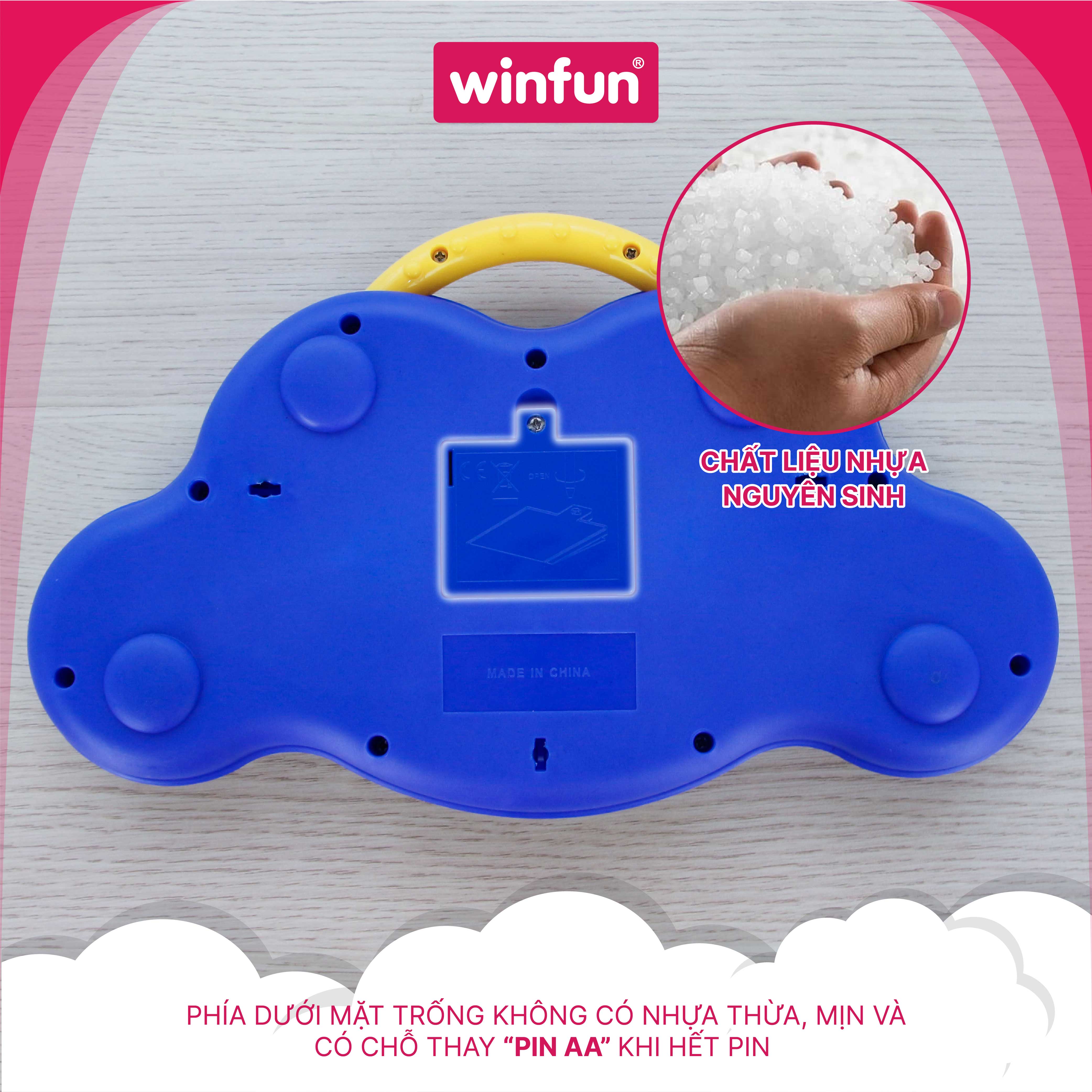 Trống đồ chơi cho bé phát nhạc vui nhộn, âm thanh động vật kích thích giác quan, bé luyện phối hợp tay mắt Winfun 2010-NL