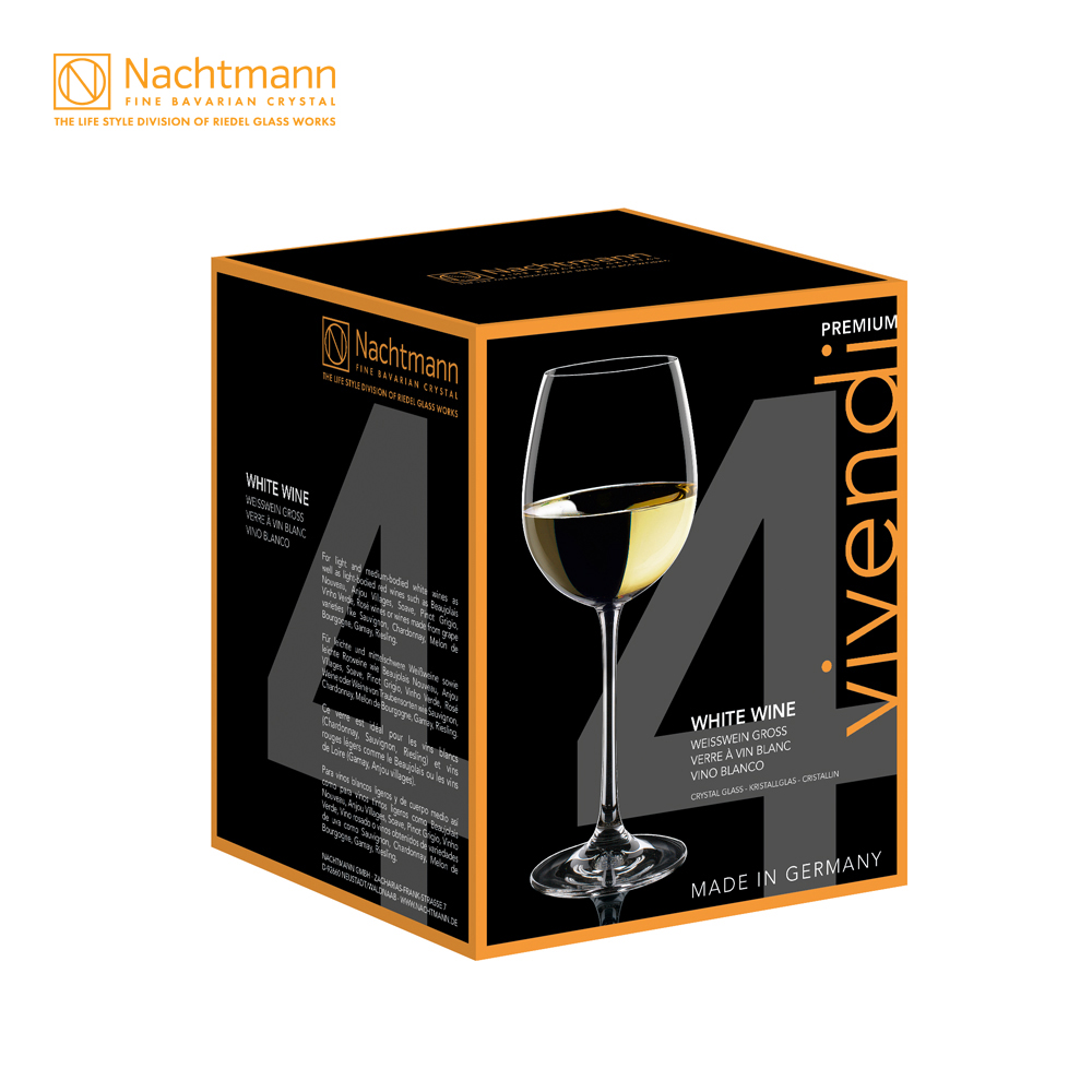 Bộ 4 ly rượu vang trắng Nachtmann Vivendi - Hàng chính hãng Đức