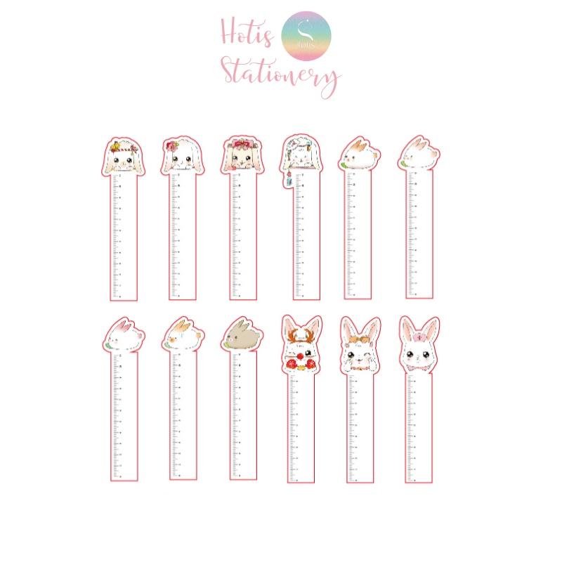 Bookmark thước kẻ đánh dấu sách hình thỏ kawaii - Hộp 30 thẻ, có tách set lẻ