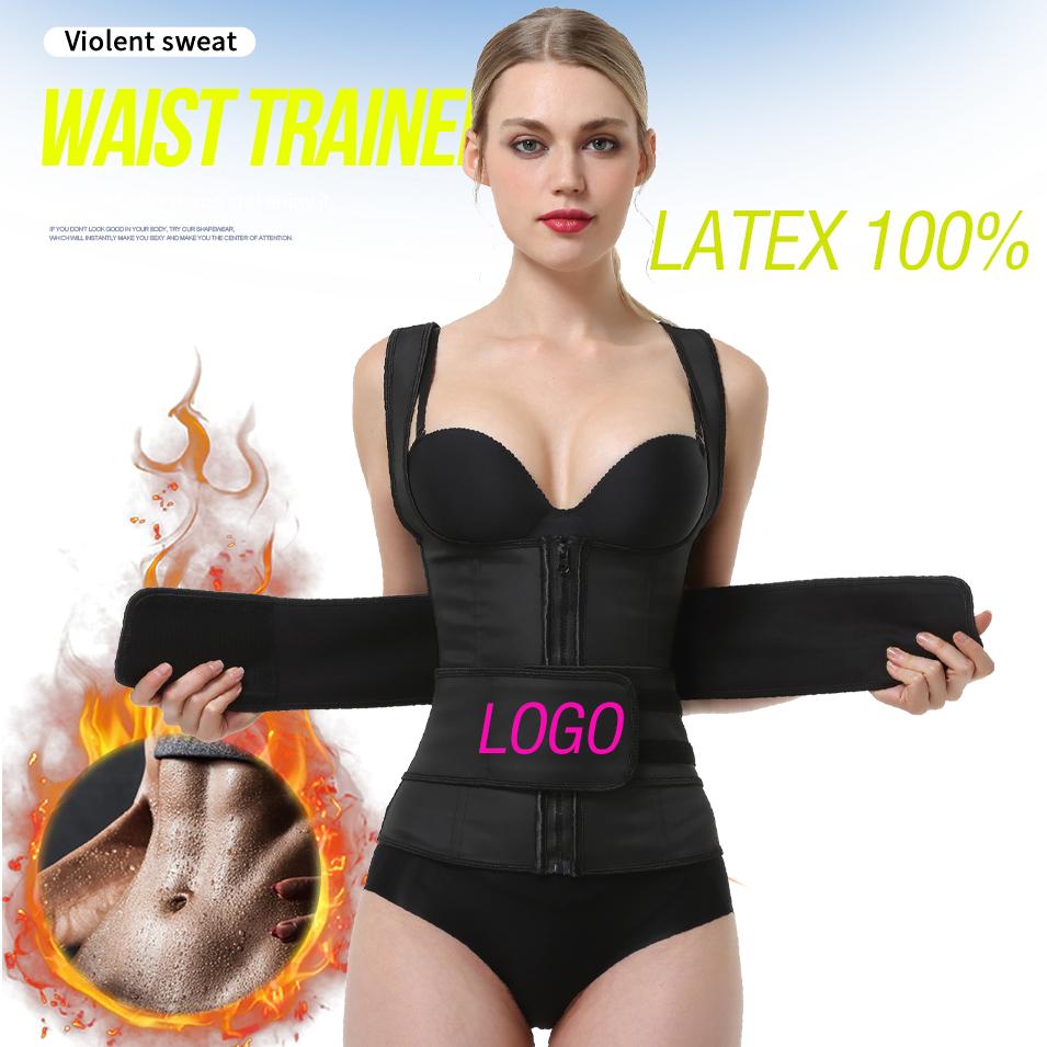 Phụ Nữ Cao Su Eo Huấn Luyện Tập Toàn Thân Thể Thao Thắt Lưng Giảm Béo Shaper Bụng Dây Đeo Điều Khiển Mồ Hôi Định Tập Luyện Shaper Dây Chéo