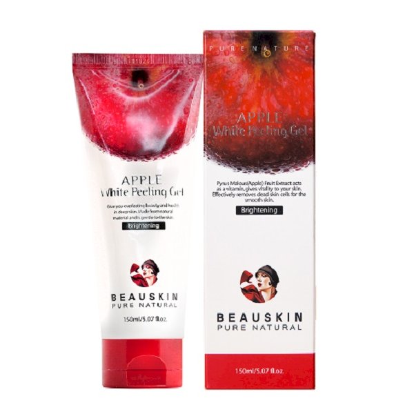 Tẩy tế bào chết da mặt sạch nhờn mụn ngăn lão hóa tránh bắt nắng dạng Gel Beauskin Apple White Peeling Gel, Hàn Quốc 150 ml