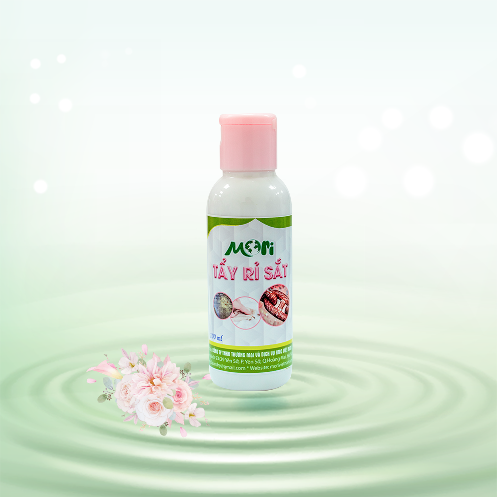TẨY RỈ SẮT MORI TRÊN QUẦN ÁO ĐỒ VẢI ĐỒ DÙNG GIA ĐÌNH DUNG TÍCH 100ML