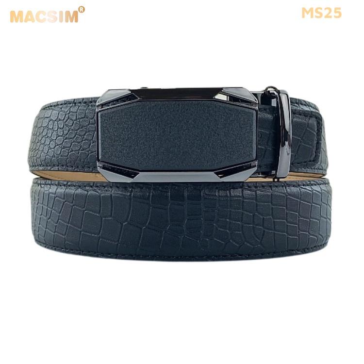 Thắt lưng nam -Dây nịt nam da thật cao cấp nhãn hiệu Macsim MS25