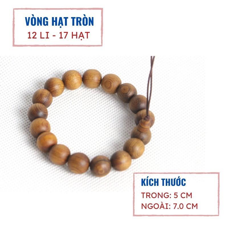 Vòng tay hạt tròn gỗ bách xanh gỗ quý