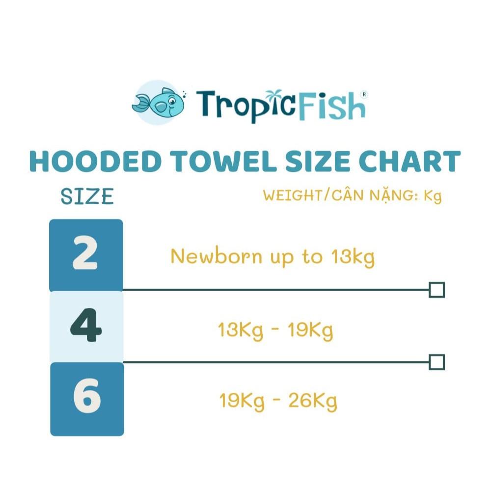 TropicFish Hooded Towel - Áo choàng đi bơi giữ ấm cho bé